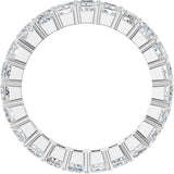 Platinum Square Lab-Grown Diamond Shared-Prong Eternity Band – 2.75x2.75 mm Stones - view 2