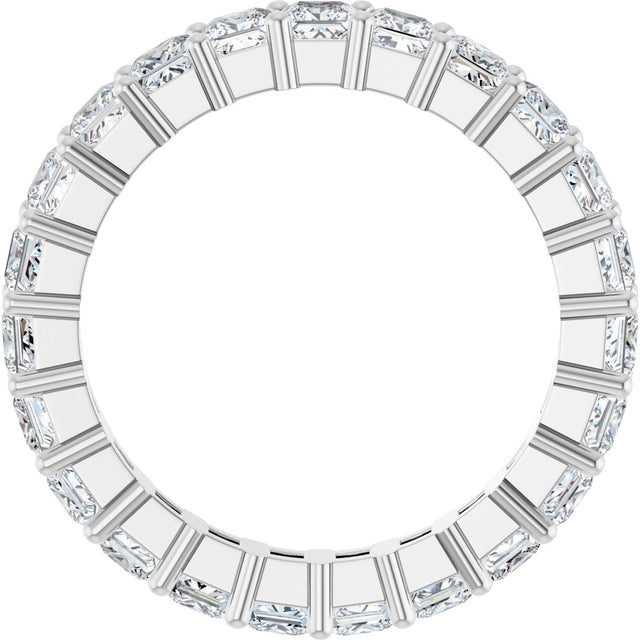 Platinum Square Lab-Grown Diamond Shared-Prong Eternity Band – 2.75x2.75 mm Stones - view 2