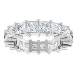 10K Gold Square Lab-Grown Diamond Shared-Prong Eternity Band – 3.75x3.75 mm Stones - White Gold - view 3