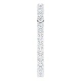 10K Gold Round Natural Diamond Shared-Prong Eternity Band – 1.75 mm Stones - White Gold - view 4