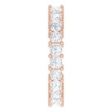 10K Gold Square Lab-Grown Diamond Shared-Prong Eternity Band – 2.5x2.5 mm Stones - Rose Gold - view 4