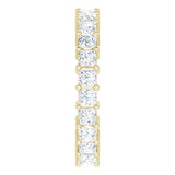 14K Gold Square Lab-Grown Diamond Shared-Prong Eternity Band – 2.5x2.5 mm Stones - Yellow Gold - view 4