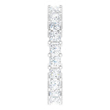 10K Gold Square Lab-Grown Diamond Shared-Prong Eternity Band – 2.5x2.5 mm Stones - White Gold - view 4