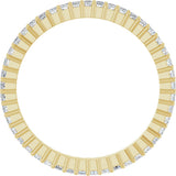 14K Gold Square Lab-Grown Diamond Shared-Prong Eternity Band – 1.25x1.25 mm Stones - Yellow Gold - view 2
