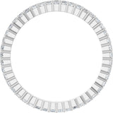 Platinum Square Lab-Grown Diamond Shared-Prong Eternity Band – 1.25x1.25 mm Stones - view 2