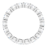 10K Gold Round Lab-Grown Diamond Shared-Prong Eternity Band – 3.5 mm Stones - White Gold - view 2