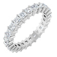 Platinum Square Lab-Grown Diamond Shared-Prong Eternity Band – 2.5x2.5 mm Stones