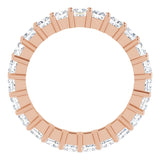 10K Gold Square Lab-Grown Diamond Shared-Prong Eternity Band – 2.75x2.75 mm Stones - Rose Gold - view 2