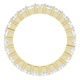 14K Gold Square Lab-Grown Diamond Shared-Prong Eternity Band – 2.75x2.75 mm Stones - Yellow Gold - view 2
