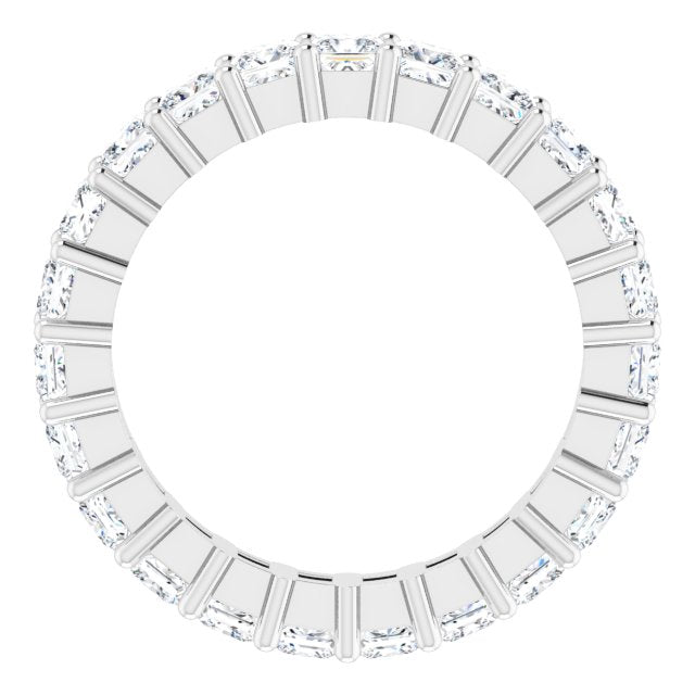 10K Gold Square Natural Diamond Shared-Prong Eternity Band – 2.75x2.75 mm Stones - White Gold - view 2