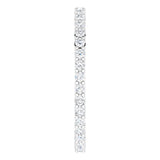 10K Gold Round Lab-Grown Diamond Shared-Prong Eternity Band – 1.5 mm Stones - White Gold - view 4