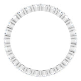 10K Gold Round Lab-Grown Diamond Shared-Prong Eternity Band – 2.25 mm Stones - White Gold - view 2