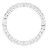 10K Gold Square Natural Diamond Shared-Prong Eternity Band – 1.75x1.75 mm Stones - White Gold - view 2