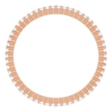 10K Gold Round Lab-Grown Diamond Shared-Prong Eternity Band – 1 mm Stones - Rose Gold - view 2