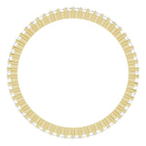 14K Gold Round Lab-Grown Diamond Shared-Prong Eternity Band – 1 mm Stones - Yellow Gold - view 2