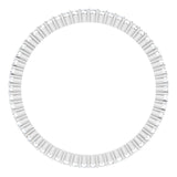 10K Gold Round Lab-Grown Diamond Shared-Prong Eternity Band – 1 mm Stones - White Gold - view 2