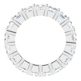 10K Gold Square Lab-Grown Diamond Shared-Prong Eternity Band – 4x4 mm Stones - White Gold - view 2
