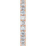 14K Gold Asscher Lab-Grown Diamond Shared-Prong Eternity Band – 2.3x2.3 mm Stones - Rose Gold - view 4