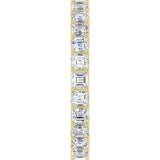 14K Gold Asscher Lab-Grown Diamond Shared-Prong Eternity Band – 2.3x2.3 mm Stones - Yellow Gold - view 4