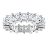 10K Gold Square Lab-Grown Diamond Shared-Prong Eternity Band – 4x4 mm Stones - White Gold - view 3