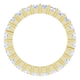 14K Gold Square Lab-Grown Diamond Shared-Prong Eternity Band – 2.5x2.5 mm Stones - Yellow Gold - view 2