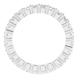 10K Gold Square Lab-Grown Diamond Shared-Prong Eternity Band – 2.5x2.5 mm Stones - White Gold - view 2