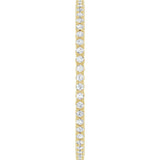 14K Gold Round Lab-Grown Diamond Shared-Prong Eternity Band – 1 mm Stones - Yellow Gold - view 4