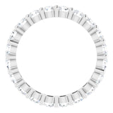 10K Gold Round Natural Diamond Shared-Prong Eternity Band – 3 mm Stones - White Gold - view 2