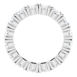 10K Gold Oval Lab-Grown Diamond Shared-Prong Eternity Band – 6x4 mm Stones - White Gold - view 2