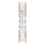 10K Gold Square Lab-Grown Diamond Shared-Prong Eternity Band – 3.5x3.5 mm Stones - Rose Gold - view 4