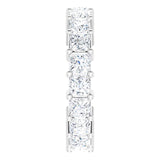 10K Gold Square Lab-Grown Diamond Shared-Prong Eternity Band – 3.5x3.5 mm Stones - White Gold - view 4
