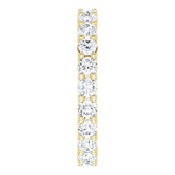 14K Gold Round Lab-Grown Diamond Shared-Prong Eternity Band – 2.75 mm Stones - Yellow Gold - view 4