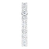 10K Gold Round Natural Diamond Shared-Prong Eternity Band – 2.75 mm Stones - White Gold - view 4