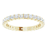14K Gold Asscher Lab-Grown Diamond Shared-Prong Eternity Band – 2x2 mm Stones - Yellow Gold - view 3