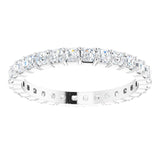 Platinum Asscher Lab-Grown Diamond Shared-Prong Eternity Band – 2x2 mm Stones - view 3
