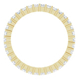 14K Gold Square Lab-Grown Diamond Shared-Prong Eternity Band – 1.75x1.75 mm Stones - Yellow Gold - view 2