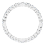10K Gold Square Natural Diamond Shared-Prong Eternity Band – 1.75x1.75 mm Stones - White Gold - view 2