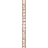 10K Gold Square Lab-Grown Diamond Shared-Prong Eternity Band – 1.25x1.25 mm Stones - Rose Gold - view 4