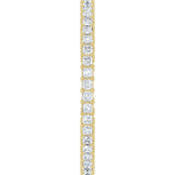 14K Gold Square Natural Diamond Shared-Prong Eternity Band – 1.25x1.25 mm Stones - Yellow Gold - view 4