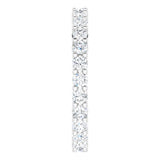 10K Gold Round Lab-Grown Diamond Shared-Prong Eternity Band – 2.25 mm Stones - White Gold - view 4