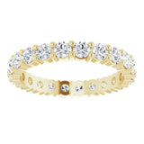 14K Gold Round Lab-Grown Diamond Shared-Prong Eternity Band – 2.75 mm Stones - Yellow Gold - view 3