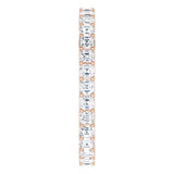 14K Gold Asscher Lab-Grown Diamond Shared-Prong Eternity Band – 2x2 mm Stones - Rose Gold - view 4