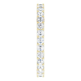 14K Gold Asscher Lab-Grown Diamond Shared-Prong Eternity Band – 2x2 mm Stones - Yellow Gold - view 4