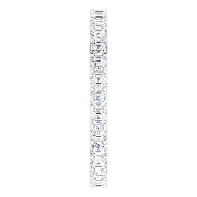 Platinum Asscher Lab-Grown Diamond Shared-Prong Eternity Band – 2x2 mm Stones - view 4