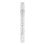 14K Gold Asscher Lab-Grown Diamond Shared-Prong Eternity Band – 2x2 mm Stones - White Gold - view 4
