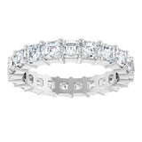Platinum Asscher Lab-Grown Diamond Shared-Prong Eternity Band – 3x3 mm Stones - view 3