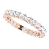 14K Gold Asscher Lab-Grown Diamond Shared-Prong Eternity Band – 2.3x2.3 mm Stones - Rose Gold - view 5