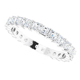 14K Gold Asscher Lab-Grown Diamond Shared-Prong Eternity Band – 2.3x2.3 mm Stones - White Gold - view 5