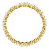14K Gold Marquise Lab-Grown Diamond Shared-Prong Eternity Band – 4.25x2.25 mm Stones - Yellow Gold - view 2