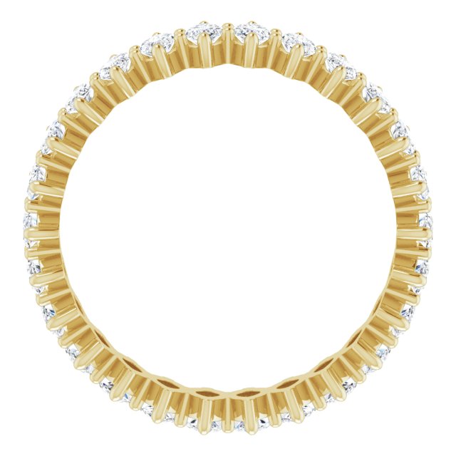 14K Gold Marquise Lab-Grown Diamond Shared-Prong Eternity Band – 4.25x2.25 mm Stones - Yellow Gold - view 2
